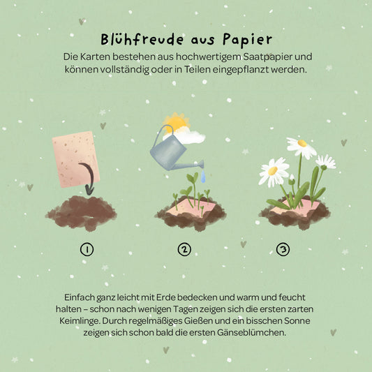 Grußkarte - Danke, dass du beim Wachsen geholfen hast