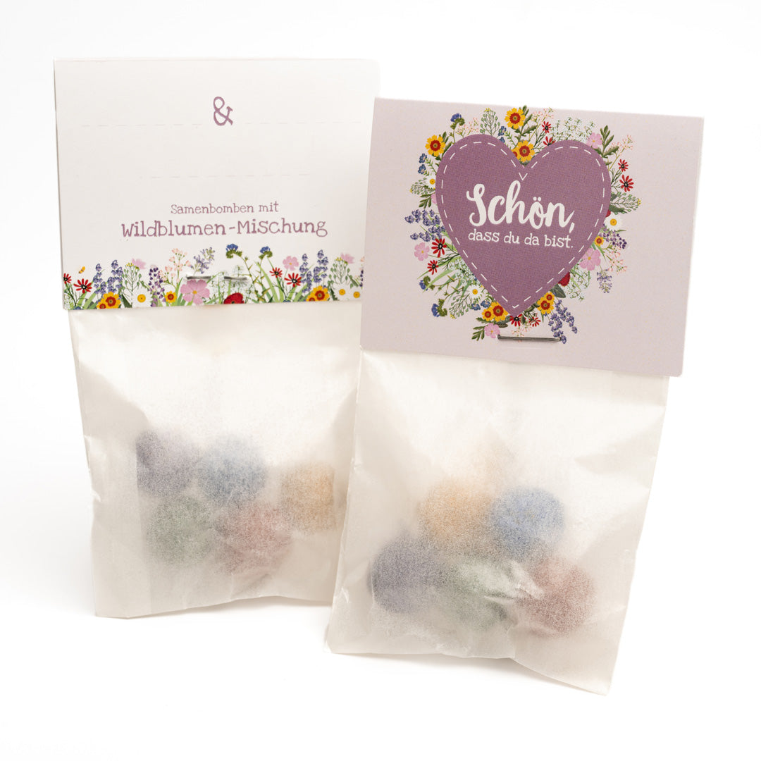10x5 Blumenmurmeln im Tütchen – Gastgeschenk