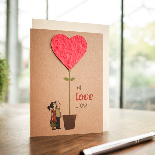 Grußkarte "Let love grow" 