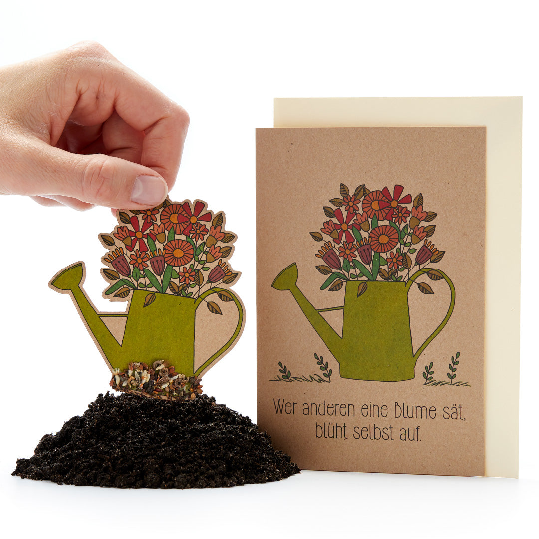 Grußkarte "Wer anderen eine Blume sät" 