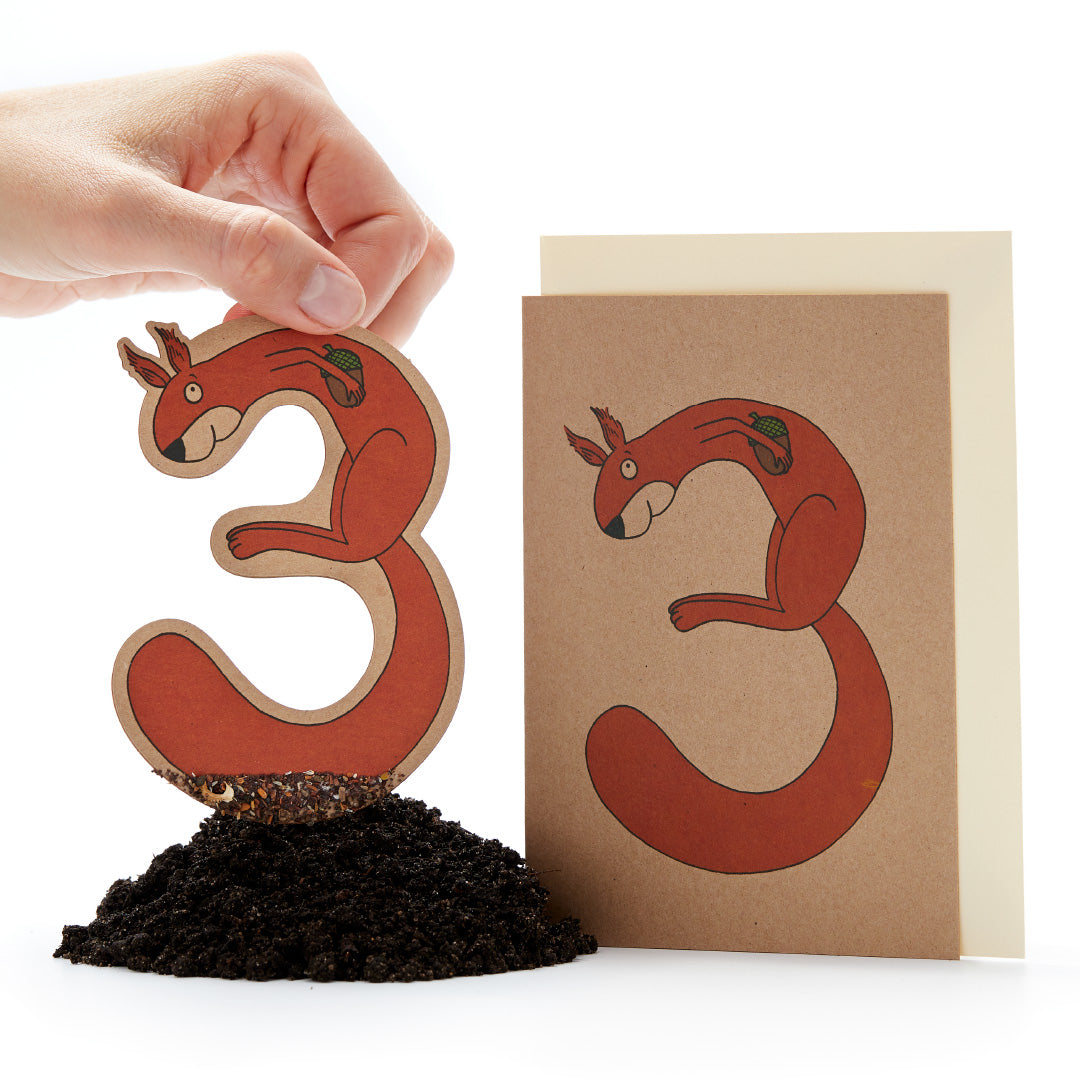 Geburtstagskarte "Drei" 