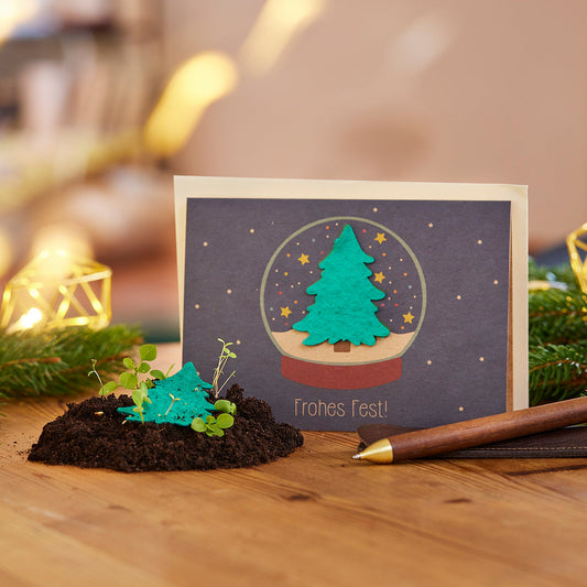 Weihnachtskarte "Schneekugel" 