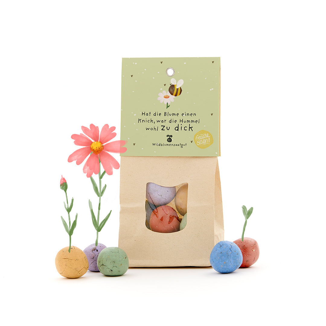 Hat die Blume einen Knick - Bunte Blumenmurmeln 