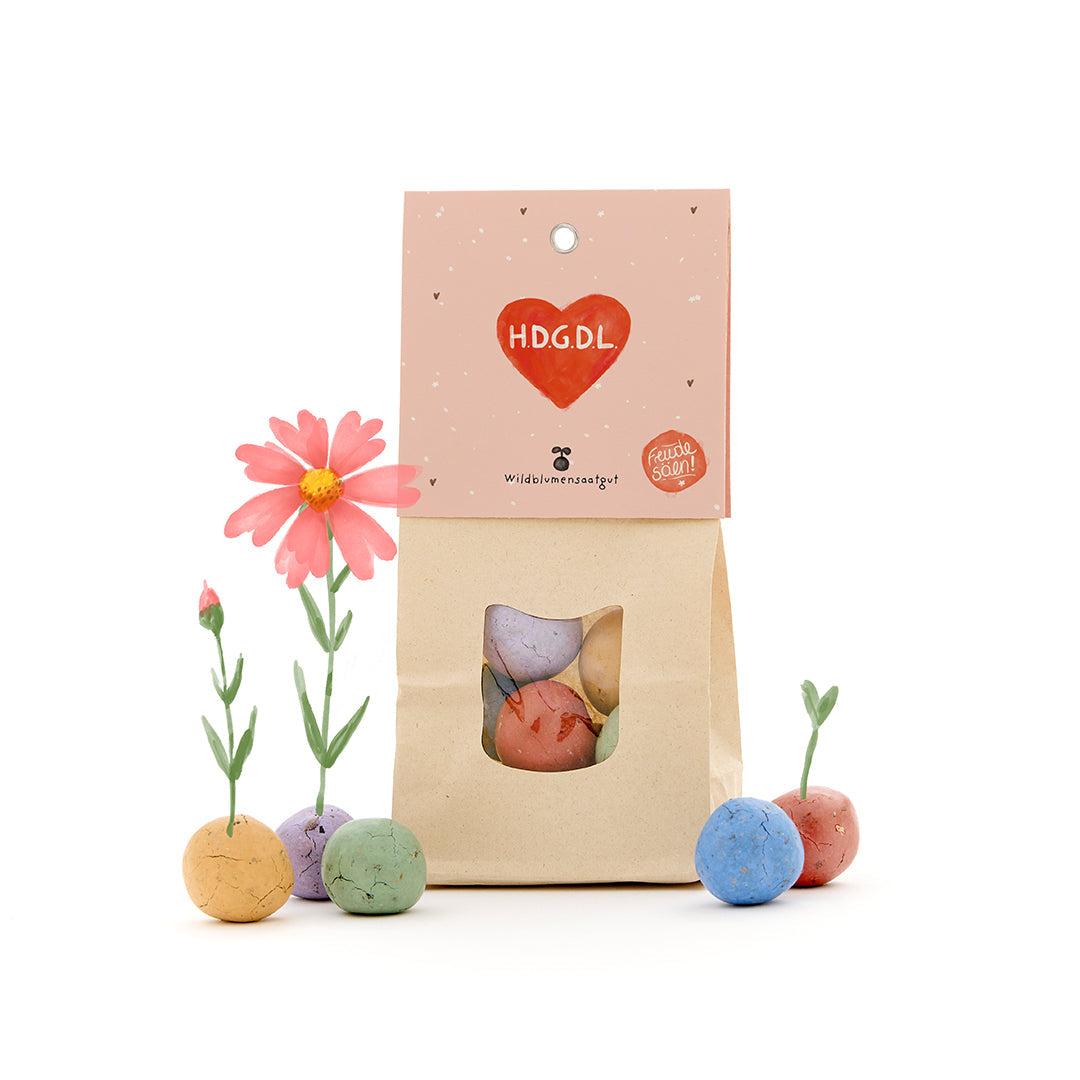 HDGDL - Bunte Blumenmurmeln - Hab dich ganz doll lieb 