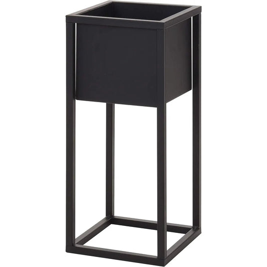 Blumentopf mit Gestell Metall schwarz Pflanzgestell Pflanztopf H 50 cm 
