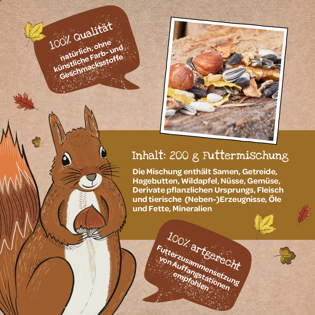 Freiluftbuffet für Eichhörnchen 