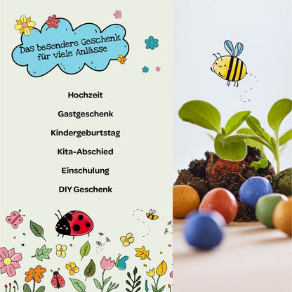 10x5 Blumenmurmeln im Tütchen 