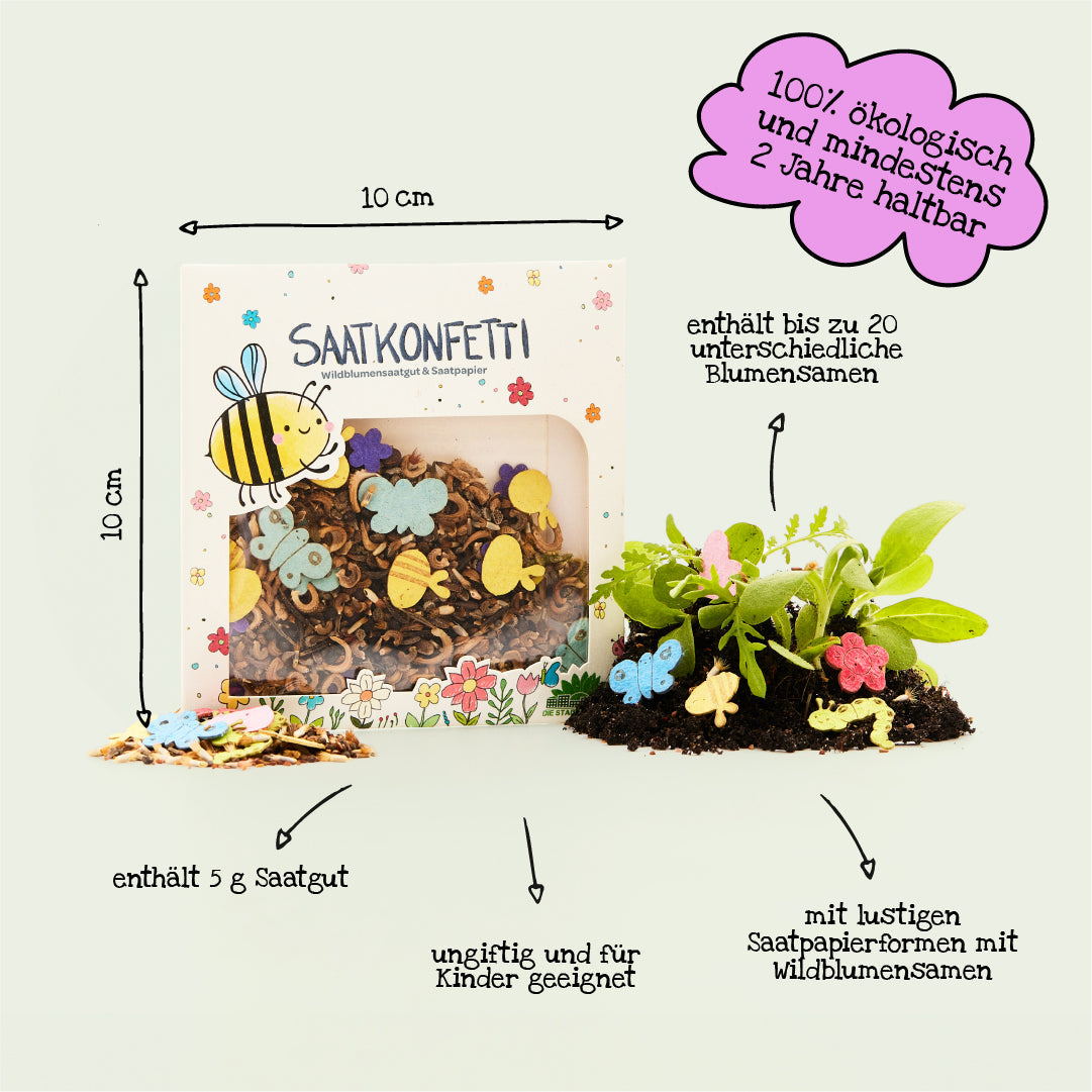 Buntes Saatgutkonfetti 
