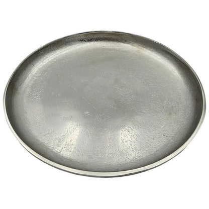 Dekoteller Silber Metall Teller Schale Dekotablett Kerzenteller Dekoschale Ø20cm 