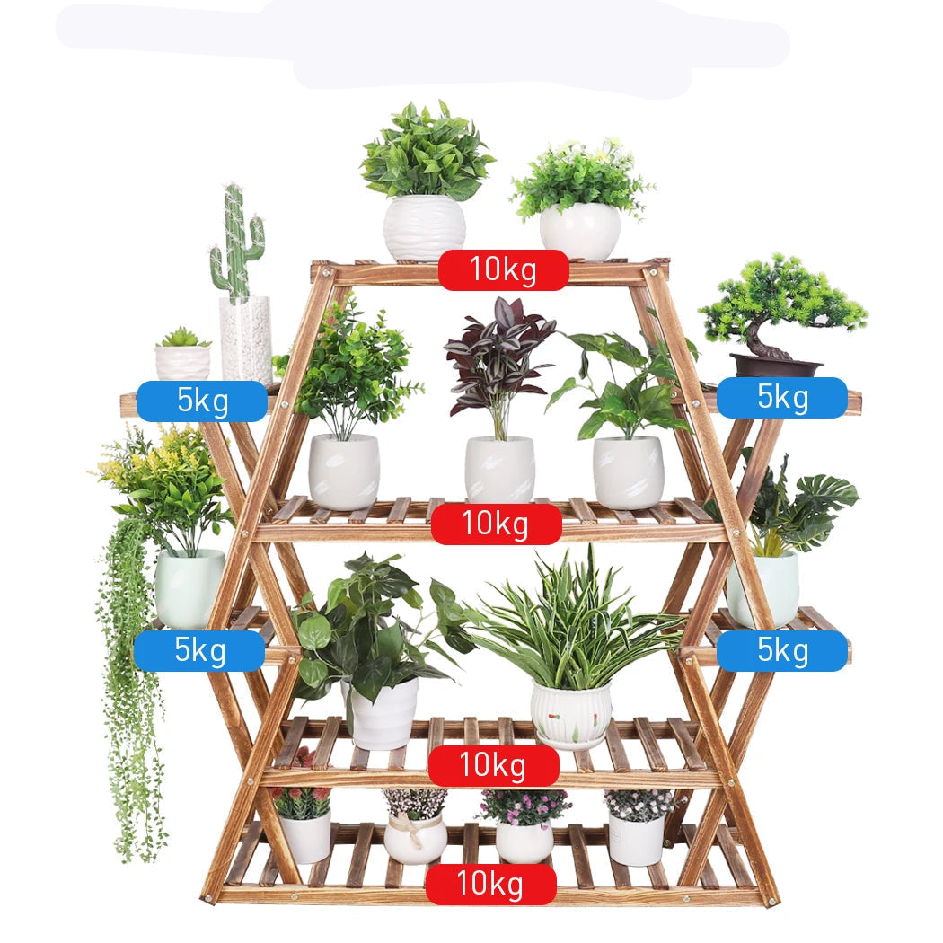 Solid Wood Plant Stand Multifunctional Flower Pot Holder 