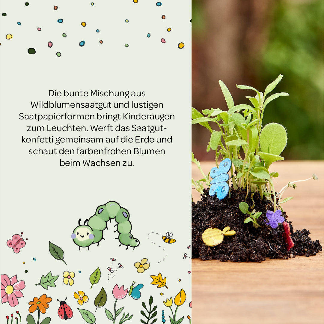 10 x buntes Saatkonfetti im Tütchen 