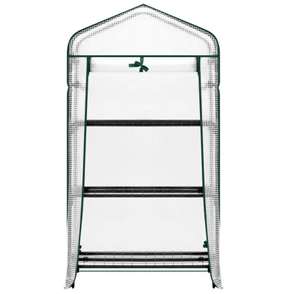 WOLTU Garden Greenhouse Plants Flowers House with Wheels Roll-Up Door 3 Shelves Winter Protection Outdoor 