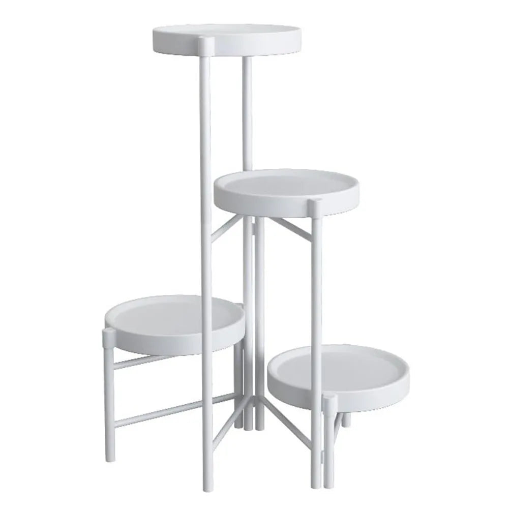 Foldable Corner Plant Stand Indoor Outdoor Tiered Plant Shelf Foldable Flower Holder Display Rack for Garden Patio Balcony 