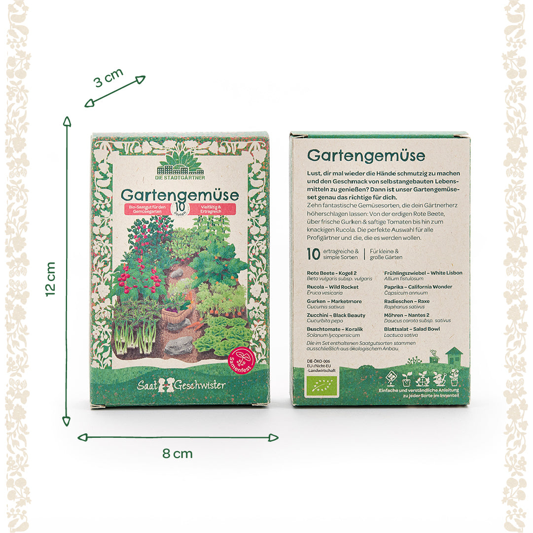 BIO-Saatgut-Set "Gartengemüse" 