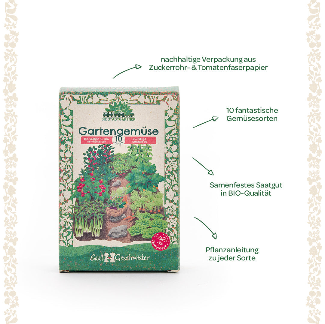 BIO-Saatgut-Set "Gartengemüse" 
