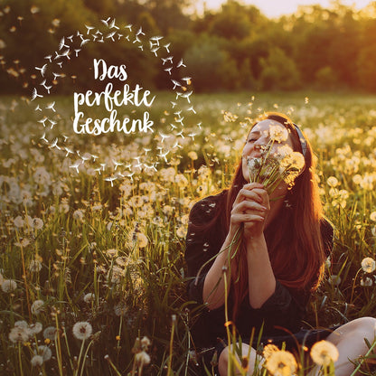 Großer Wunscherfüller – Pusteblume im Glas 