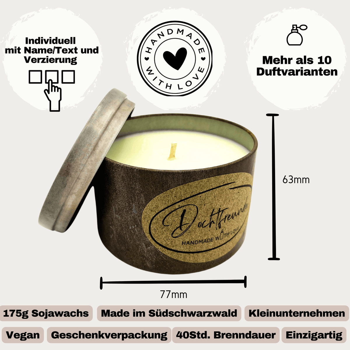 Wird hier Scheiße ohne dich - ABSCHIEDSGESCHENK Personalisierbare PREMIUM Duftkerze - handgemacht aus dem Südschwarzwald - ARBEITSKOLLEGIN 