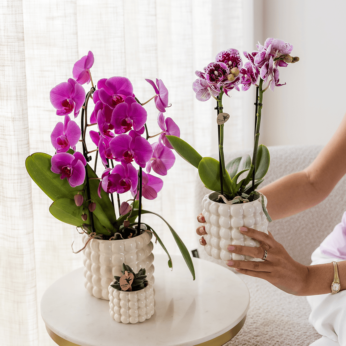 Kolibri Home | Poppy Ziertopf - White - Ø12cm 
