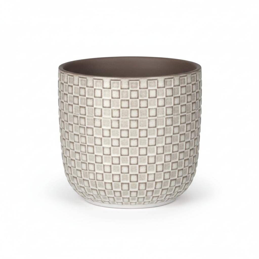 Pot relief wit D13,5 