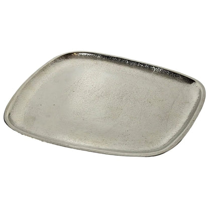 Dekoteller Metall silber Dekoschale Metallteller Deko Schale Teller 25 x 22 cm 