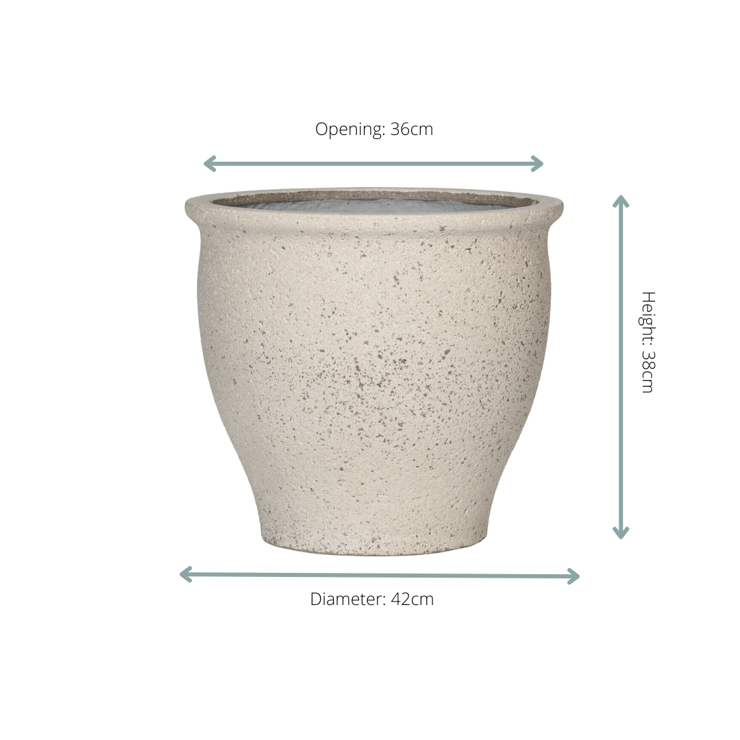 Pot Poseidon Chalk White - D42 x H38 
