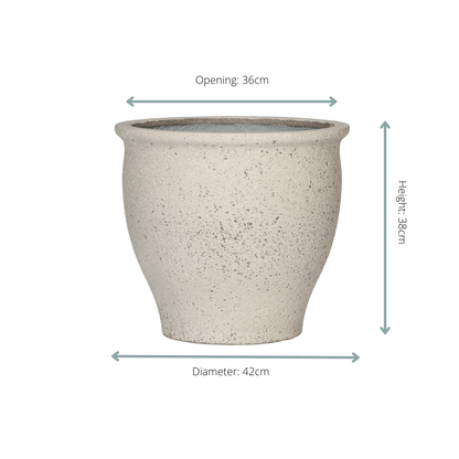 Pot Poseidon Chalk White - D42 x H38 