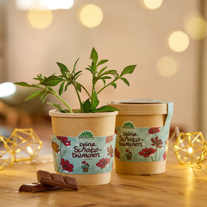 Schokoblumen aus dem Becher 