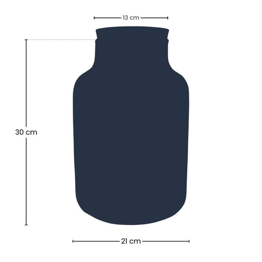 Terrarienflasche „Milky“ mit LED-Korkdeckel – Ø21cm ↕30cm – Glasflasche aus Recyclingglas – ca. 9L Volumen – Ideal für DIY-Terrarien & Mini-Ökosysteme – Mit Beleuchtung 