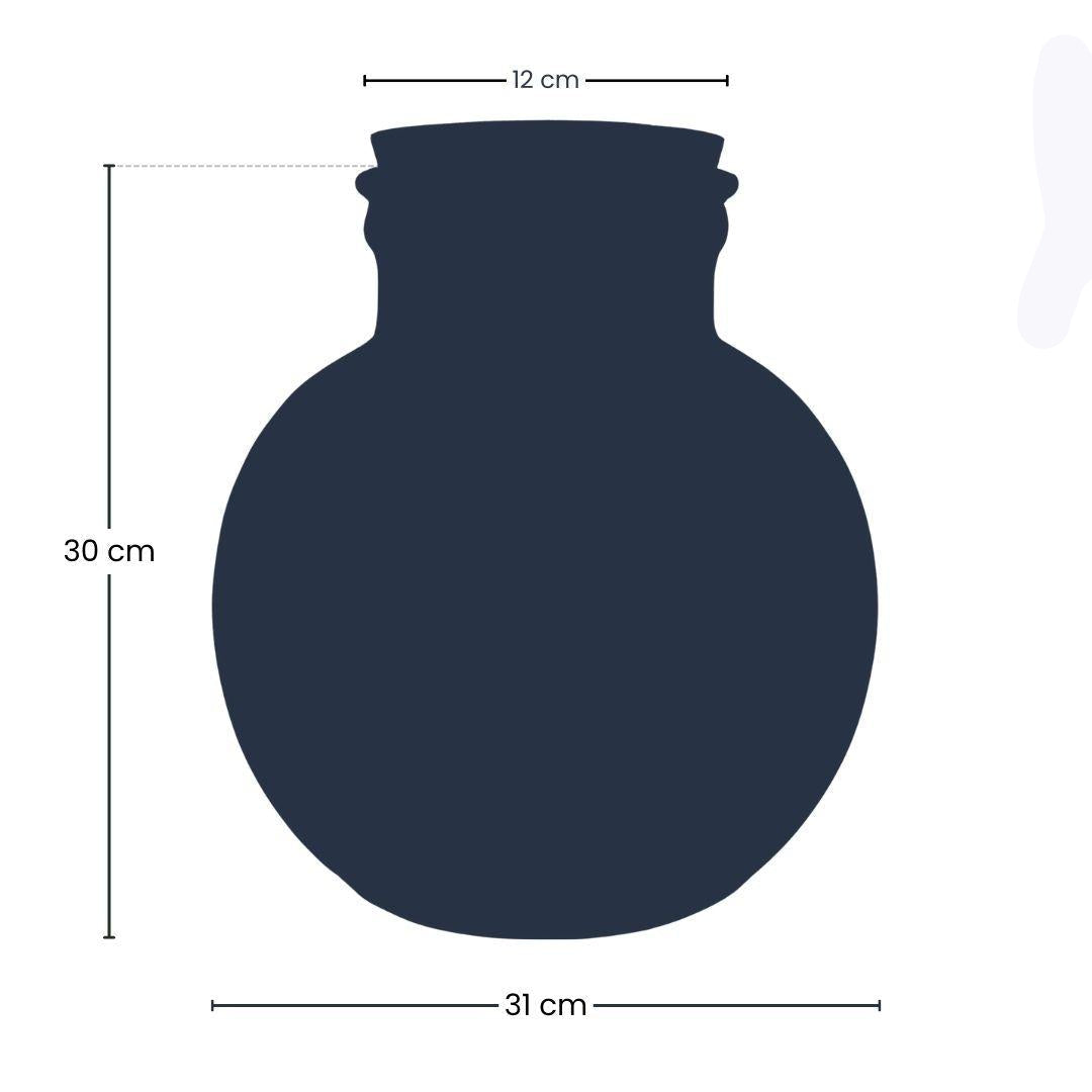 Terrarium fles met kurk - Bolder Bob - Ø 30 cm ↑ 31 cm - Zonder LED-kurk 