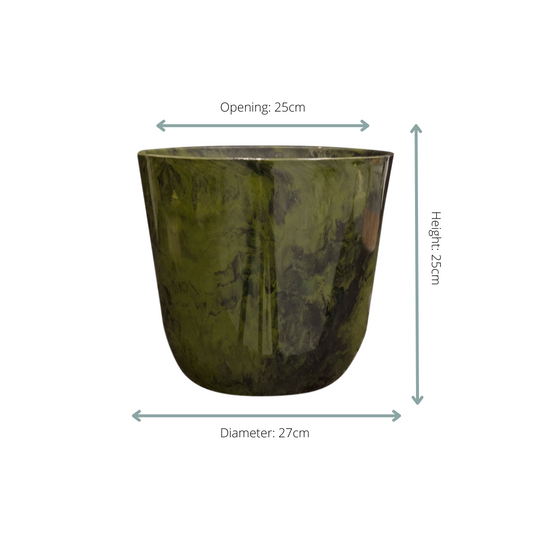 Pot Palermo marble groen D27 x H25 