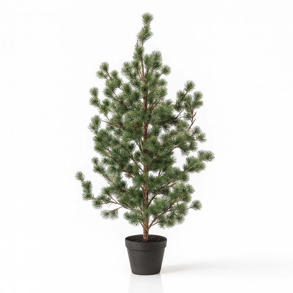 Zeder-Kiefer 120cm – Künstliche Pflanze – Realistische Kiefern- & Zedernoptik – Immergrün & pflegeleicht – Winter- & Weihnachtsdeko für Zuhause 