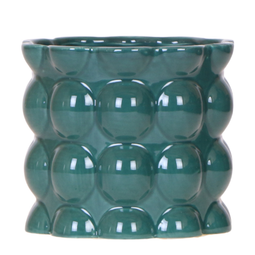 Kolibri Home | Cotton Shine Übertopf - Green - Ø12cm 