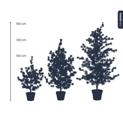 Zeder-Kiefer 80cm – Künstliche Pflanze – Realistische Cedar Pine Optik – Immergrün & pflegefrei – Winter- & Weihnachtsdeko für Wohnzimmer Büro Flur 