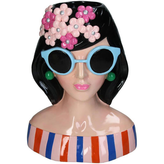Vase Fashion Lady 'Anna' 30cm – Polyresin-Dekovase in Modedesign – Stilvolles Kunstobjekt & Wohnaccessoire für modernes Interieur 