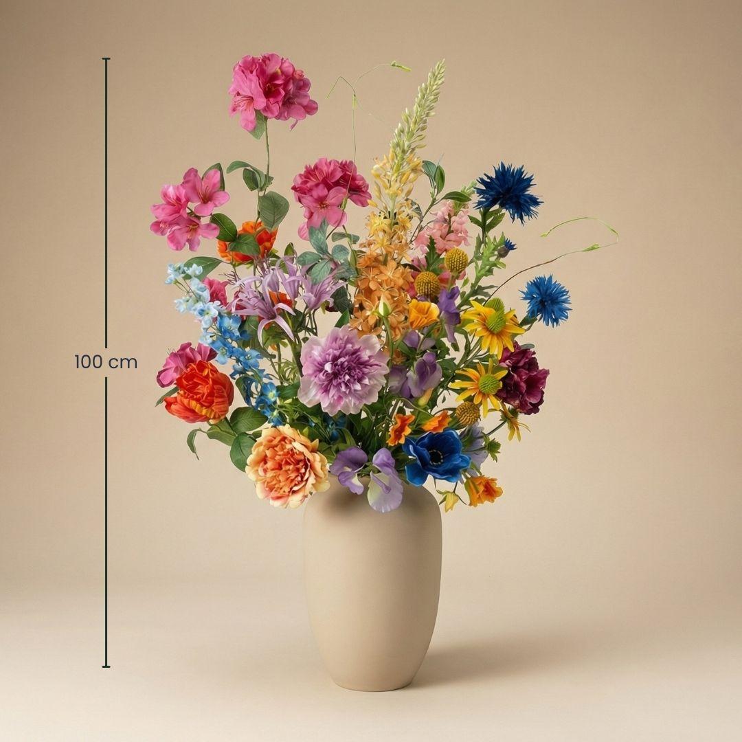 Kunstblumenstrauß - Summer Garden Deluxe - Real Touch - 19 Stiele - ↑ 100 cm 