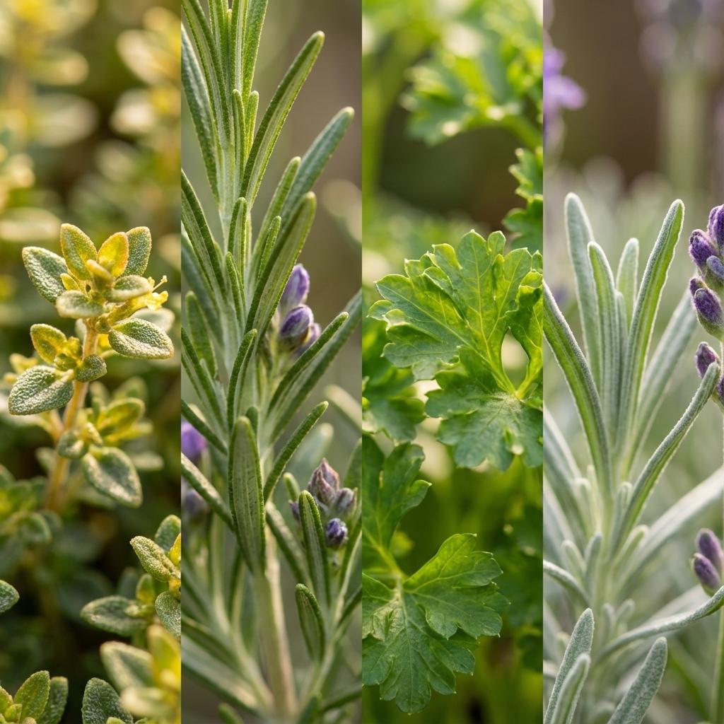 Kräutermischung – 4 Pflanzen – Ø12cm – Höhe 12–15cm – Basilikum Oregano Thymian Rosmarin Mix – Frische Küchenkräuter für Balkon Terrasse & Innenbereich 
