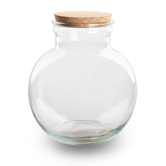 Terrarium fles (met) verlichting - Teddy - Ø 25 cm ↑ 26,5 cm - Zonder LED-kurk 