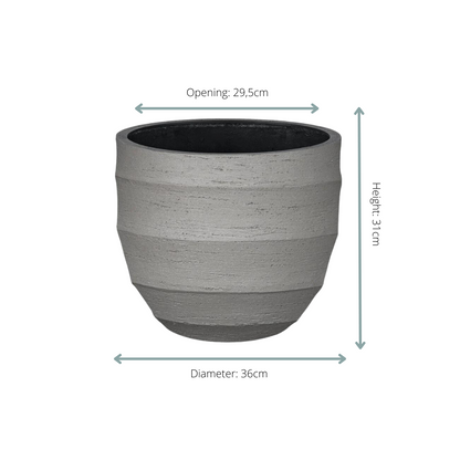 Pot Bordo New Egg Grey D36 x H31 