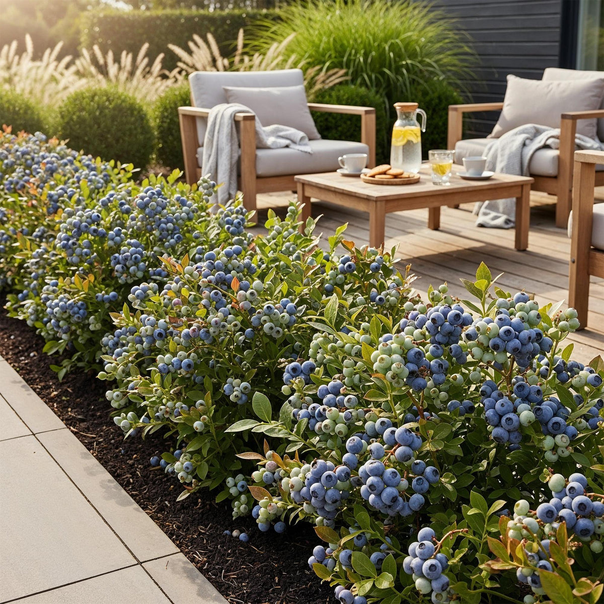 Blaubeere Vaccinium corymbosum Bluecrop winterhart 3 Pflanzen Ø9cm Höhe 30cm – Ertragreiche Heidelbeere für Garten Balkon & Terrasse 