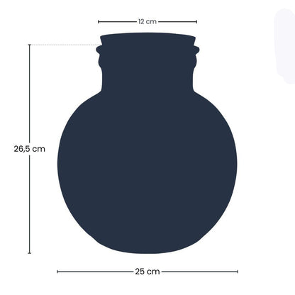 Terrarium fles (met) verlichting - Teddy - Ø 25 cm ↑ 26,5 cm - Zonder LED-kurk 
