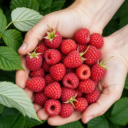 Himbeere Rubus idaeus Ottawa winterhart 3 Pflanzen Ø9cm Höhe 30cm – Rote Himbeere für Garten Beet Balkon & Terrasse – Süß & ertragreich 