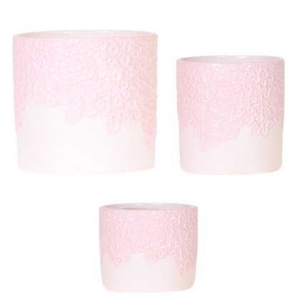 Kolibri Company | Kombi‑Deal | Bloom Rosa Übertopf‑Set – 6 cm + 9 cm + 12 cm 