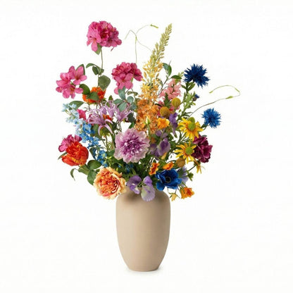 Kunstblumenstrauß - Summer Garden Deluxe - Real Touch - 19 Stiele - ↑ 100 cm 