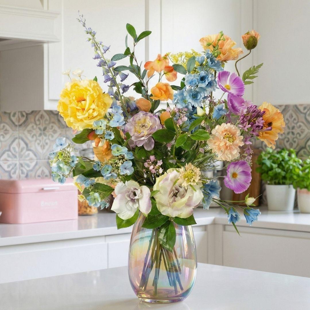 Kunstblumenstrauß - Soft Spring Deluxe - Real Touch - 18 Stiele - ↑ 85 cm 