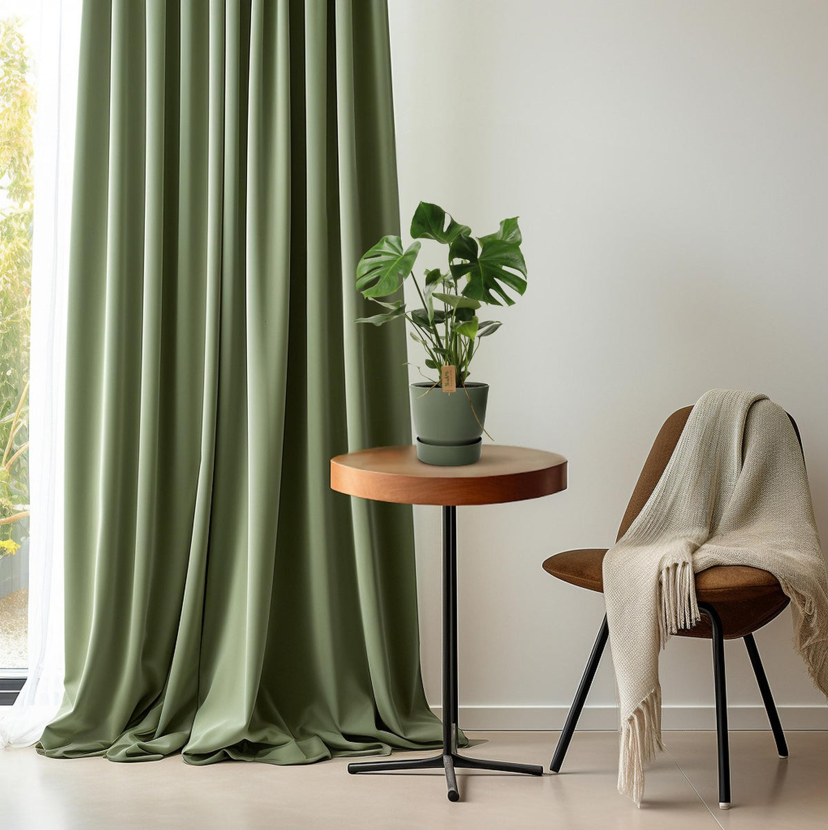 Monstera Deliciosa – Schweizer Käsepflanze – Zimmerpflanze ca. 60cm hoch – Ø21cm – Tropische Blattschmuckpflanze mit Luftreinigender Wirkung – Pflegeleicht & dekorativ 
