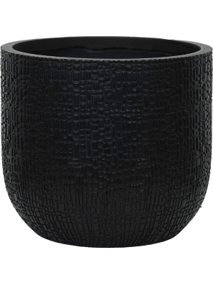 Topf Capi Bol Skin – Anthrazit – D17cm – Moderner, leichter Pflanztopf mit einzigartiger Hautstruktur – Für Innen & Außen – Robust & stilvoll 