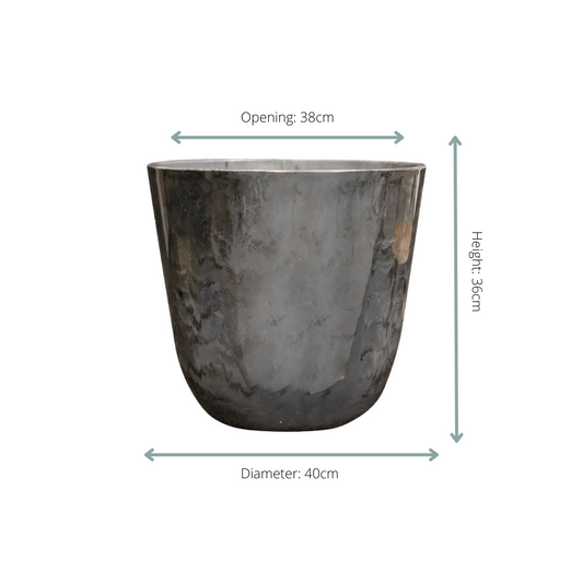 Pot Palermo marble grijs D40 x H36 