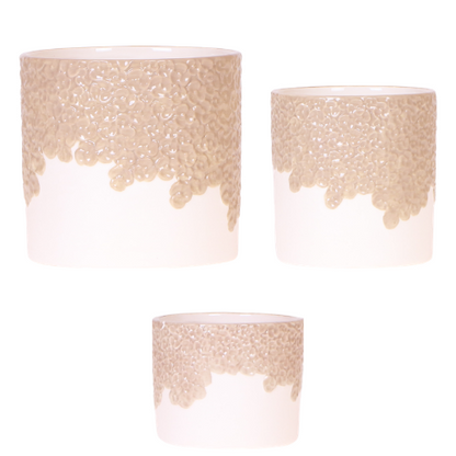 Kolibri Company | Kombi‑Deal | Bloom Sand Übertopf‑Set – 6 cm + 9 cm + 12 cm 