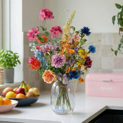 Kunstblumenstrauß - Summer Garden Deluxe - Real Touch - 19 Stiele - ↑ 100 cm 