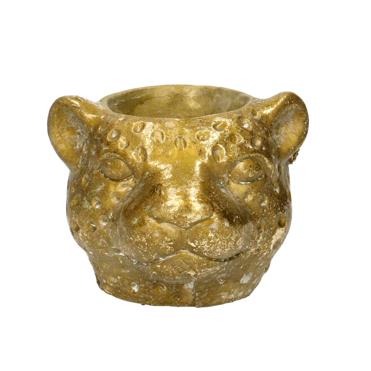 Planter Luipaard D12x9,5cm - Gold - D12x9,5cm 
